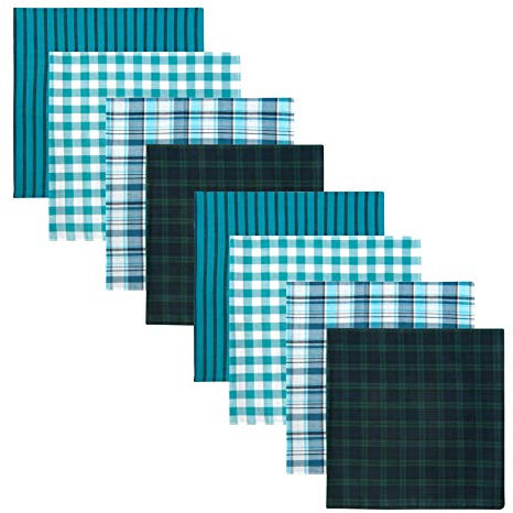 Retreez 8 Stück Reine Baumwolle Gemischte Taschentücher für Herren Geschenkset - Gemischte Set A5A012