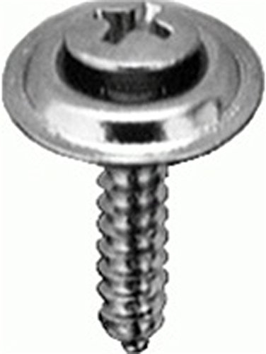 Clipsandfasteners #10 X 5/8 Phillips Oval #8 Head Sems Countersunk Washer Chrome - 100 Per Package