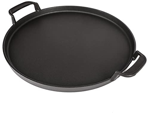 Hisencn 7421 Gourmet BBQ System Griddle for Weber Original Kettle Premium 22 1/2 inch Charcoal Grill, Round Cast Iron Pan for 22.5'' Smokers, 57cm Performer Premium Grill, Diameter 30.5 cm