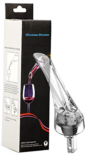 Decanteur Aérateur à Vin Bec Verseur Anti-Goutte - pour une Aération du Bouteille Lors de l'écoulement du Vin | Décantation de Vin Rouge Blanc Rosé, Décanter le vin avec élégance et simplicité