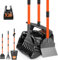 Eyein Dog Pooper Scooper - 95cm Long Handle Adjustable Swivel Bin & Rake & Spade Kit with 20 Waste Bags - Portable Dog Pooper Scooper for Large Medium Small Pet Cat Dog Outdoor Yard Grass Gravel Lawn
