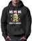 MoonWorks® Hoodie Herren Herren Weihnachten Grinch Mimimi Halts Maul Spruch Weihnachtsmuffel Print Ugly Xmas Sweater Kapuzen-Pullover schwarz M