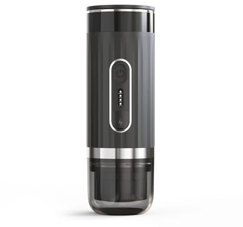 Mulcort Machine à café Portable, 3 en 1 Cafetière à Expresso sans fil Compatible avec capsules et café moulu, Machine à expresso électrique Italienne pour voiture, maison, bureau, voyage