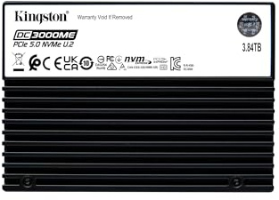 Kingston 3.84TB DC3000ME U.2 PCIe 5.0 NVMe TCG Opal Enterprise Gen5 SSD-SEDC3000ME/3T8