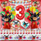 IXOKEV Set Bing Compleanno 3 Anni, Bunny Decorazione per Feste, Stoviglie per Feste di Compleanno, Bing Palloncini, Piatti C-ompleanno,C-ompleanno Stoviglie da Tavola Piatti Tovaglioli