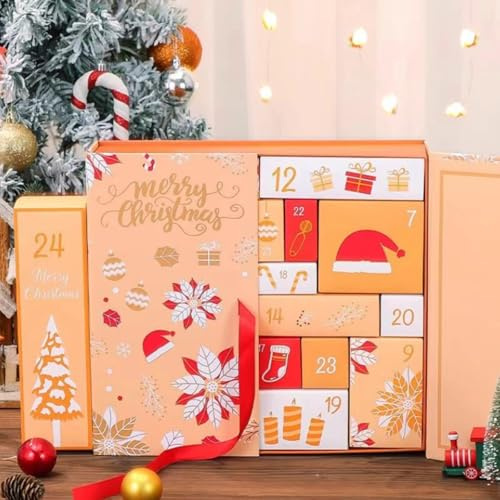 Make Your Own Advent Calendar,Empty Advent Calendar to Fill Yourself,24 Colorful Reusable Christmas Countdown Box for Fill Your Own Calendar Boxes,DIY Fillable Advent Calendar for Adults (B1)