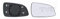 Dapa 1110906 - Cristal de espejo retrovisor izquierdo (lado del conductor) calefactable, esférico, apto para su retrovisor original