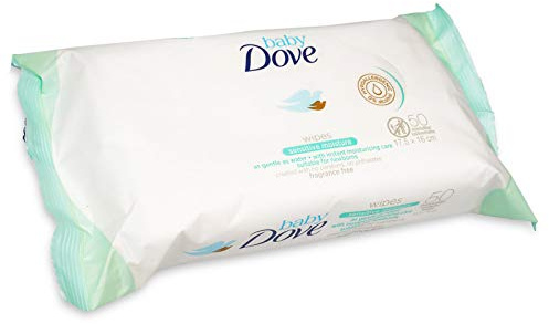 Dove Baby-Feuchttücher, empfindliche Feuchtigkeit, 50 Stück (3 Stück)