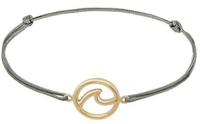 Elli Armband Damen Welle Strand Maritim Nylon Blau Trend in 925 Sterling Silber