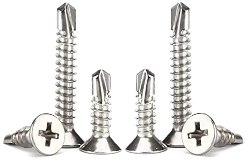 ANSIEDIO Viti Autoperforanti per Metallo, Viti per Lamiera, Viti a Testa Svasata a Phillips in Acciaio Inossidabile, M3.9×16mm,50 pcs