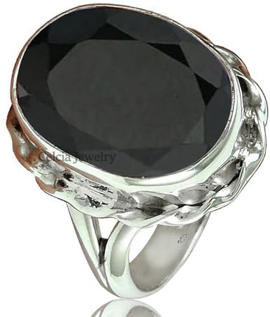 Anillo de piedras preciosas de piedra lunar natural, joyería hecha a mano de plata de ley 925 para mujer (piedra lunar, tamaño 7)