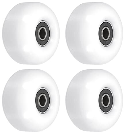 PATIKIL 52mm Skateboard Wheels with Bearings, 4 Pack Street Wheels for Skateboards Cruiser Wheel Replacement 95A, White Black