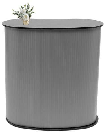 MINRS Empfangstheke Klappbar Messetheke 90 x 40 x 90 cm Ausstellungstheke Empfangstresen Messestand Faltbar Geeignet für Unternehmen Gemeinden Outdoor-Aktivitäten etc