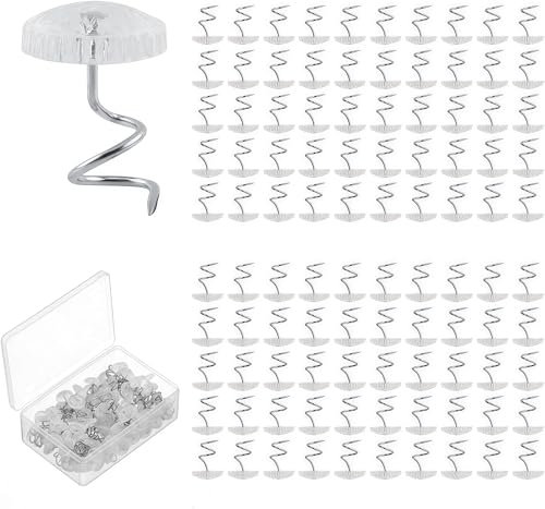 ZWWOGE Polsternadel,100 PCS Klaren Köpfen für Sofa Twist Pins Plastik Kopf Polsternagel für Polster Couch Chair Autosofa Dachhimmel Reparatur Matratzen Bedskirts Headliner