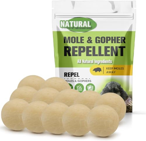 ALAKLE Mole Repellent，Outdoor Mole Trap Better Than Ultrasonic Repeller for Lawn and Garden 12 Packs