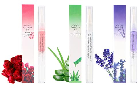 Briocht Cuticle Oil Pens – 3PCS Nail Care Set for Nourishing, Strengthening & Moisturising Dry or Cracked Cuticles, Natural Nail Softener with Essential Oils, Ideal Christmas for Women & Nail Lovers