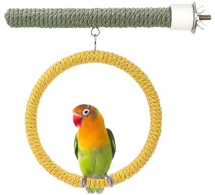 Parrot Swing Perch Hammock Cage Playground Bird Playing Standing Rod Chewing Bite Toy for Budgie Lovebird Cockatoo