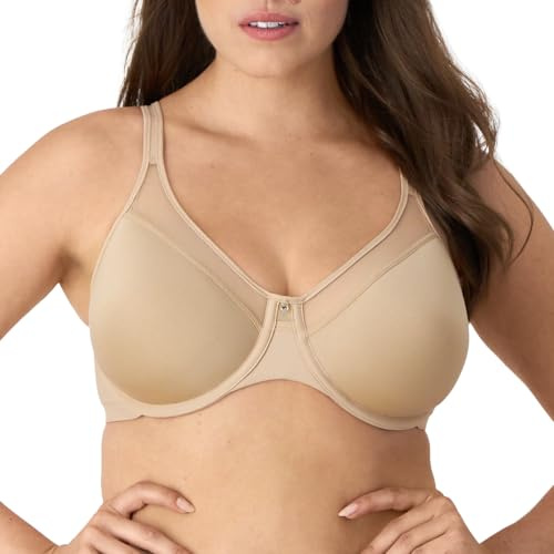 Bali Women's One Smooth U Ultra Light Illusion Neckline Underwire Bra, Nude,36D