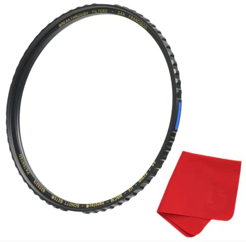 49mm X4 UV Filter for Camera Lenses - UV Protection Photography Filter with Lens Cloth - MRC16, Schott B270, Nano Coatings, Ultra-Slim, Weather-Sealed by Breakthrough Photography