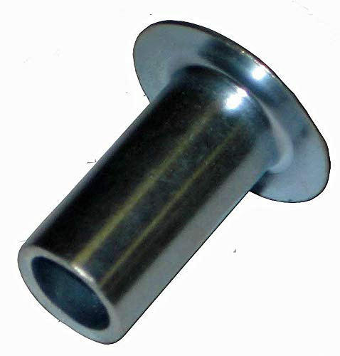 E3-10-ST Steel Tubular Rivet, 3/16 Diameter X 5/16 Length, Oval Head (.375 Dia. X .060), ZINC Finish (Pack of 100)