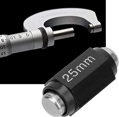 Asta di Misurazione Standard Esterna Micrometro, Calibro Standard, Barra di Misurazione in Acciaio inox, per Esterni, Micrometro, Calibro Standard, Blocco di Calibrazione (25 Mm)