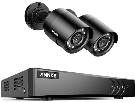 ANNKE 8 Channel 3K Lite H.265+ AI DVR CCTV Camera System with Human/Vehicle Detection, 2x 2MP Weatherproof Security Camera Outdoor, Plug and Play, Email Alert with Images, Remote Access, NO Hard Drive