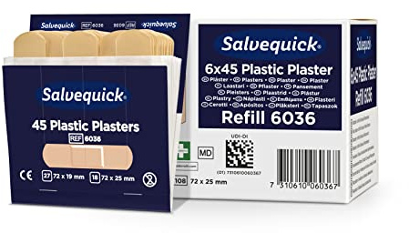 Salvequick ® | Plastplåster | hög kvalitet, lätt att applicera, flexibelt och bekvämt att använda. Allergitestade plåster. 270 plåster per ask