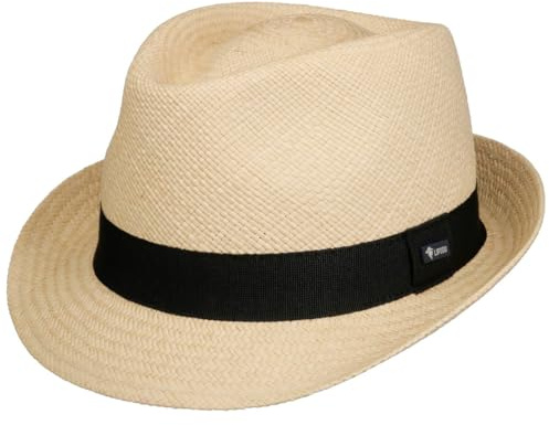 LIPODO Jaston Trilbyhatt strå flatad Panama tillverkad i Italien Unisex Var Sommar