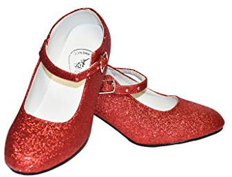Dysmad Personnalise ! Chaussures de danse flamenco avec différentes tailles, de fille à femme. Rouge avec paillettes. Taille 26