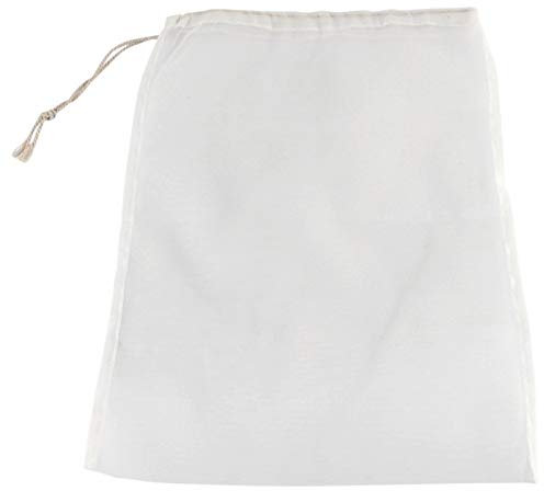 Sac Filtre de Alimentaire, Sac Filtre Biere, Sac Brassage Biere 100 Mailles, Sac Filtrant en Mailles, Fabrication de bière Maison réutilisable, pour cidre de Fruits Pomme Raisin(20x30cm)