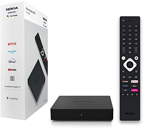 Nokia Streaming Box 8010 - Android TV Smart Box (Ultra HD 4K, HDR, Chromecast, Assistant Vocal, WiFi, HDMI, LAN, Bluetooth, H.264, HEVC H.265)