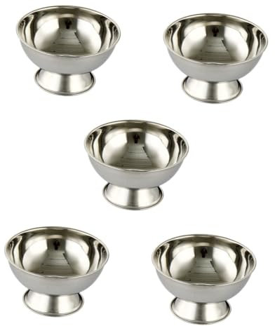 minkissy 5stücke Edelstahl Rasierbecher Mit Fuß Große Rasierseifenschale Für Männer Langlebig Und Sicher Für Tägliche Rasur Komfortable Handhabung Und Großzügiges Fassungsvermögen