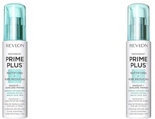 Revlon Prime Plus Makeup & Skincare Primer, Mattifying and Pore Reducing with Salicylic Acid and AHA, 30ml (Pack of 2)