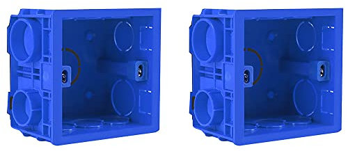 TopHomer 2 Stück Aufputzdose, Schalter Anschlussdose, Langlebige Box zur Montage Elektrischer Geräte, 86mm x 86mm x 46mm, Blau, Kunststoff, nicht wasserfest
