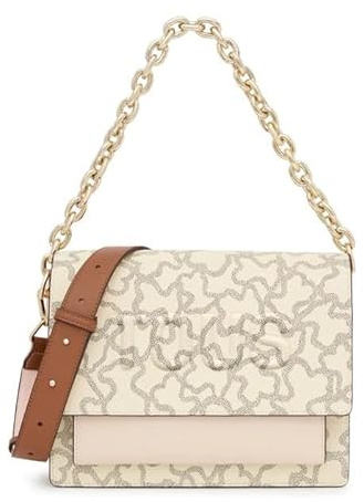 TOUS M. Audree Chain K Icon Umhängetasche, Beige-M, Damen, beige