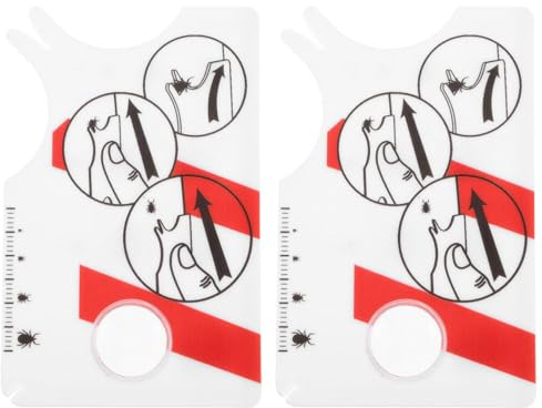 POPETPOP 2piezas Tarjeta De Garrapatas Para Mascotas Lupa Portátil Herramienta De Captura De Insectos Para Al Aire Efectiva Para Remover Garrapatas Etapas De Vida