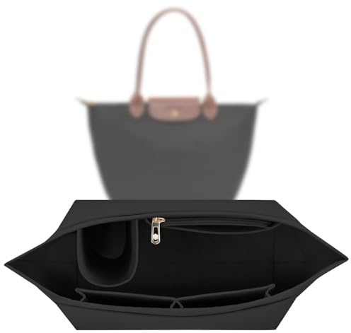 Sunshine smile Organiseur pour Sac Longchamp L - Multi-Poches en Feutre pour Sac à Main Pliage