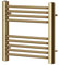 Greened House Radiatore scaldasalviette in ottone spazzolato, 400 mm di larghezza x 600 mm di altezza, piatto