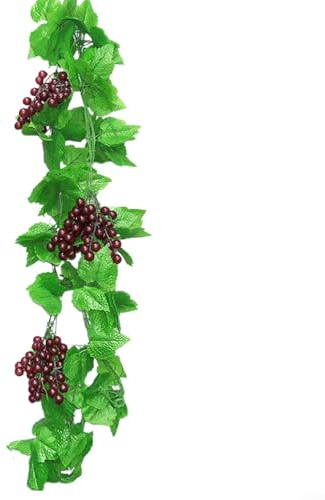 Lifelike Artificial Grape Vines 4 PCS Plastic Grapevines for Stunning Home and Garden Displays