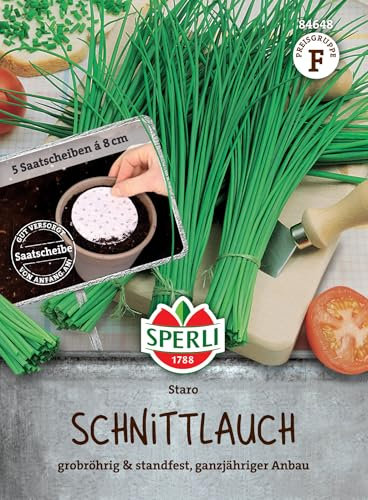 Sperli Graines de ciboulette Staro 84648 : la graine parfaite pour la ciboulette grossière et stable et une culture facile grâce aux tranches de semences.