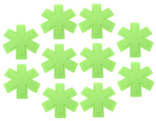 PRETYZOOM 10 Piezas Agarrador Hexagonal Separador Estera Accesorios cocinita sartenes de apilamiento de bandejas de ollas para apilar Tela no Tejida Green