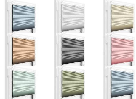 Thermo WABENPLISSEE 100% VERDUNKELND 10 Farben / 80 GRÖßEN FALTROLLO GRAU Jalousie (Blau PM09, 65x150 cm)