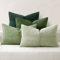 MIULEE 4er Set Kordsamt Kissenbezug Patchwork Kissenhülle Weich Dekokissen Modern Unsichtbarer Reißverschluss Sofakissen Zierkissen für Sofa Wohnzimmer Schlafzimmer Grün Serie 40x60 cm