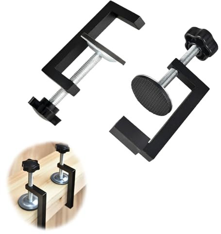 2 Piezas Abrazadera G Ajustable, Abrazaderas Metalicas Para Carpintería, Sargentos en G, Herramientas para Fijar Madera, Mesas, el Plastico, Rango de Sujeción 10-57