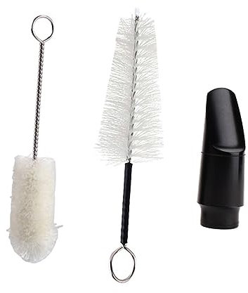 EPIGEIST 2stücke Sopransaxophon Mundstück Mit Reinigungsbürsten Für Saxophon-musikinstrumentenzubehör Und Trockenhaltung