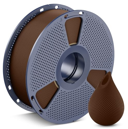 SUNLU PETG Filament 1,75 mm, weniger Stretching gute Schicht Haftung hohe Zähigkeit 3D-Drucker Filament 1,75 ± 0,02 mm, 1kg Spule (2,2 lbs), PETG Kaffee Braun