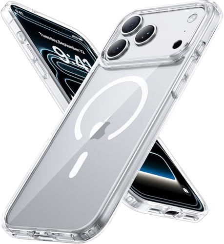 Miracase für iPhone 17 Pro Hülle für Magsafe [TOP Militärschutz & Magnetkraft] Stoßfest Kratzfest mit Samtiger Haptik Extrem Langlebig Handyhülle für iPhone 17 Pro 6,3, Matt-kristall-klar