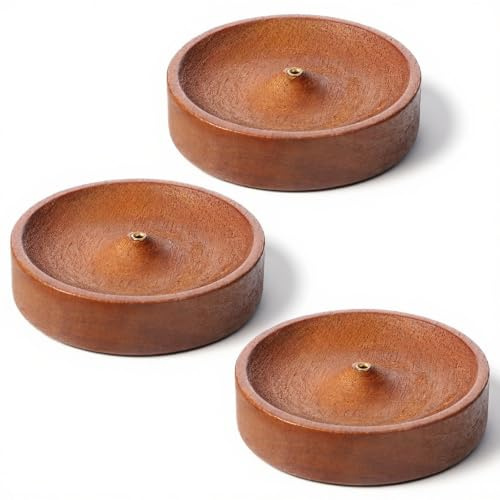 3PCS Incense Stick Holders, Incense Holder for Relaxation at Home | Incense Holder Handcrafted Walnut, Ideal for Relaxation, Yoga, Spa, And Gifting (3.5x3.5in)