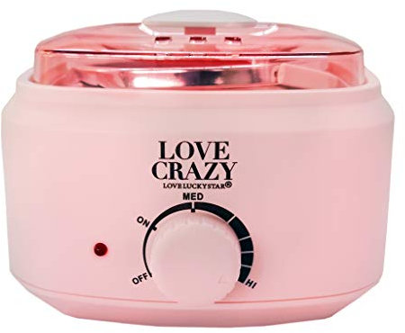 Lovecrazy - Scaldacera elettrico per la depilazione professionale, 500 ml, colore rosa