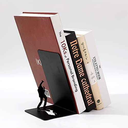 I-TOTAL®- Supporto per Libri Simpatico in Metallo, Fermalibri Reggilibri per Scaffale Tavolo Idea Regalo (CRUSHED)